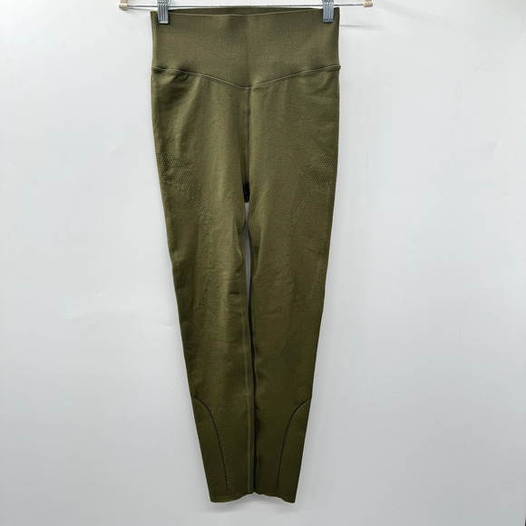 Fabletics Sculptknit Contour High Waisted Leggings Sz XL Green Compression New - Picture 1 of 12